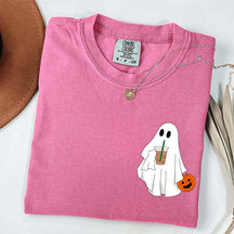 Halloween Ghost Iced Coffee Lover T-Shirt