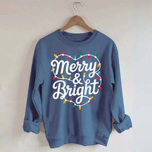 Merry & Bright Holiday Christmas Sweatshirt