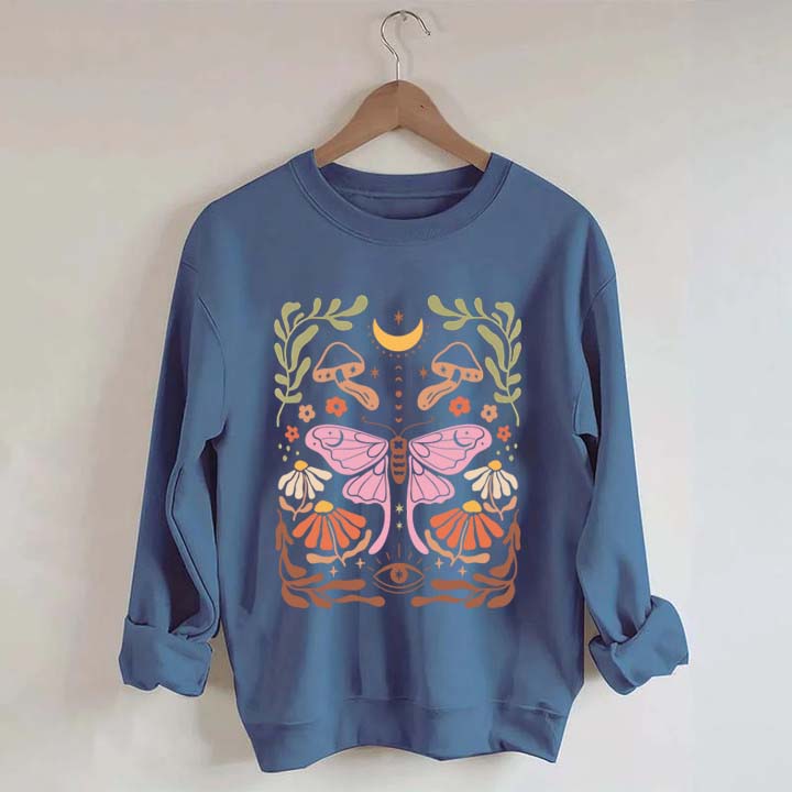 Luna Moth Floral Sweatshirt