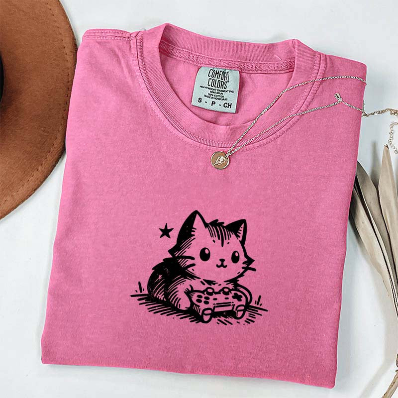 Gamer Cat Funny Gamer T-Shirt