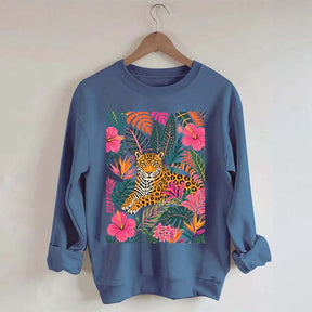 Tiger Floral Jungle Animal Sweatshirt