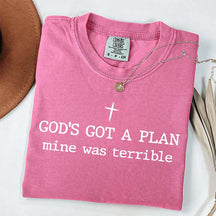 God's Got A Plan Mine Was Terrible Religous Minimalist T-Shirt