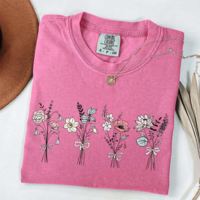 Floral Coquette Bow Ladies T-Shirt