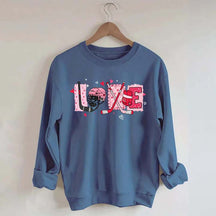 Hockey Valentine Heart Sweatshirt