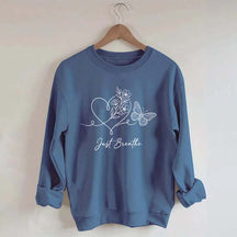 Simple Butterfly Just Breathe Inspirational Sweatshirt