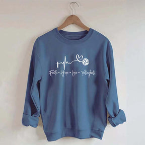Faith Hop Love Vollyball Sweatshirt
