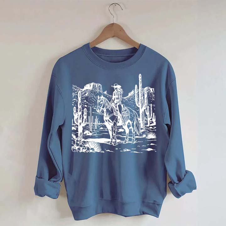 Retro Cowgirl Graphic Sweatshirt