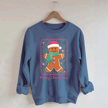 Preppy Gingerbread Merry Christmas Sweatshirt