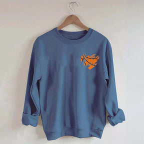 Retro Heart Basketball Mama Sweatshirt