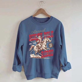 Annual North Pole Rodeo Western Christmas Sweatshirt