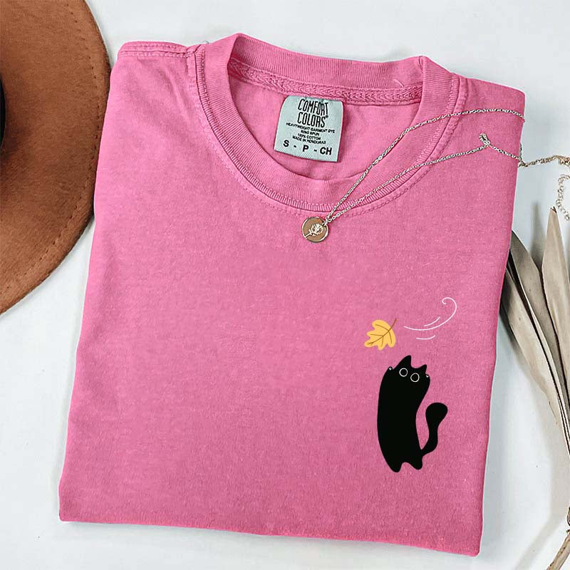 Black Cats Fall Cozy Cute T-Shirt