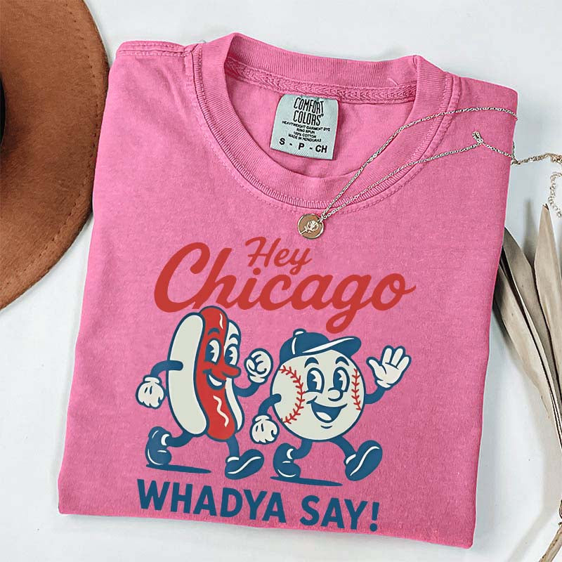 Hey Chicago Funny Baseball T-Shirt