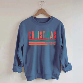 Retro Christmas Santa Clause Xmas Light Sweatshirt