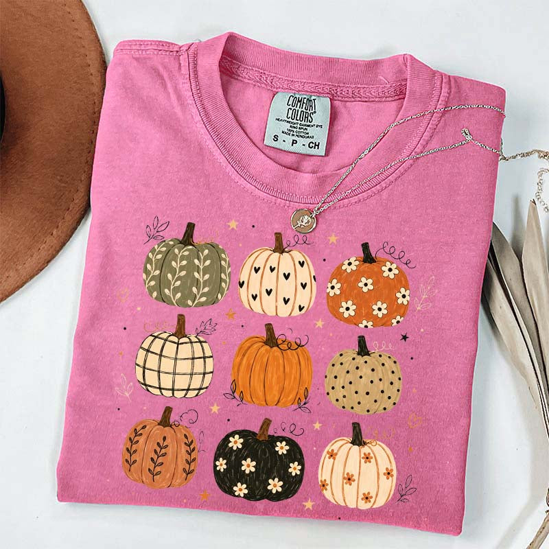 Boho Pumpkin Harvest Season Halloween T-Shirt
