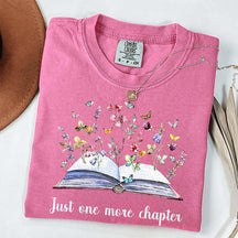 Just One More Chapter Floral Book T-Shirt