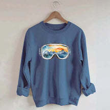 Ski Goggles Watercolor Sweatshirt