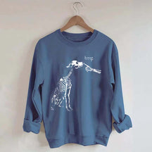 Dog Skeleton Boop Halloween Sweatshirt