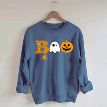 Halloween Boo Ghost Pumpkin Spider Sweatshirt