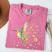 Hummingbird Wildflower Botanical Nature T-Shirt