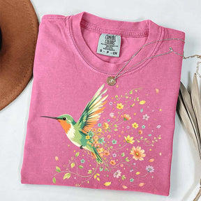 Hummingbird Wildflower Botanical Nature T-Shirt