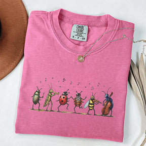Vintage Insect Music Graphic T-Shirt
