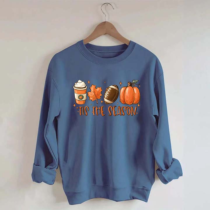 Tis The Season Coffee Football Sweatshirt
