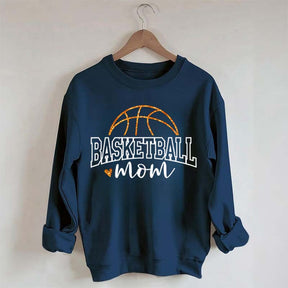 Glitter Basketball Mom Printed Sweatshirt