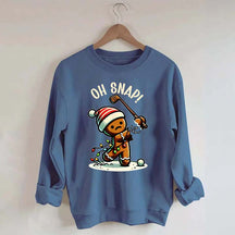Oh Snap Gingerbreadman Golfer Sweatshirt