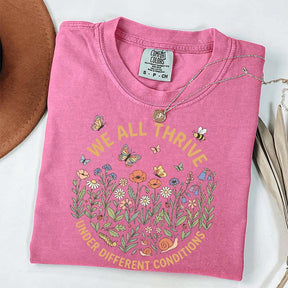 Neurodiversity Awareness Retro Wildflowers T-Shirt