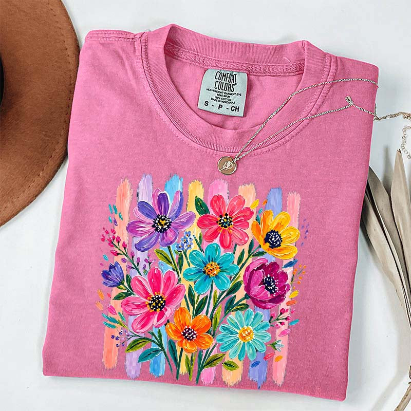 Comfort Colors Daisy Brushstroke Floral T-Shirt