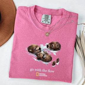 National Geographic Otters Go With The Flow T-Shirt