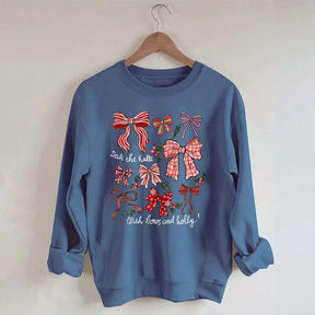 Christmas Coquette Bow Holiday Sweatshirt