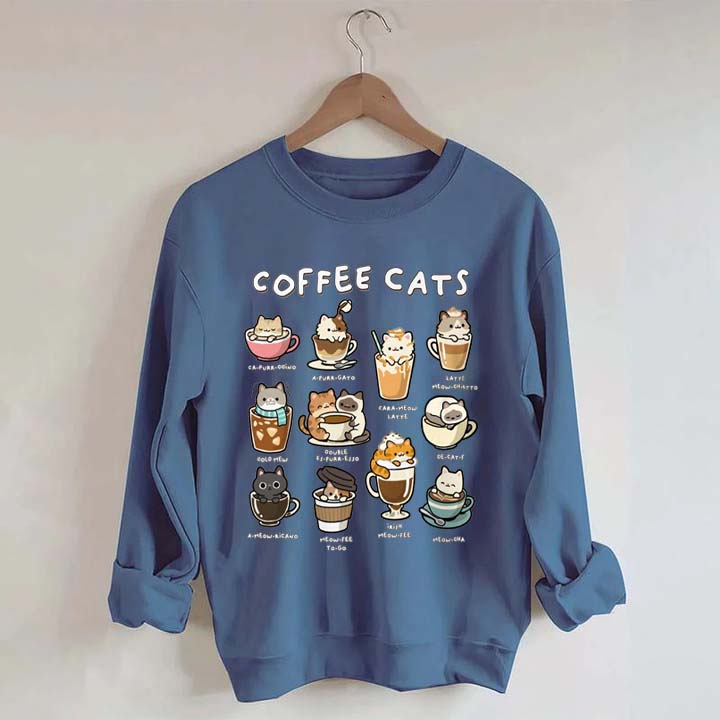Coffee Cats Caffeine Club Sweatshirt