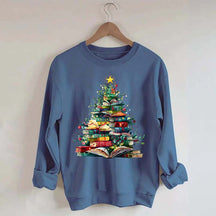 Christmas Book Tree Xmas Lover Sweatshirt