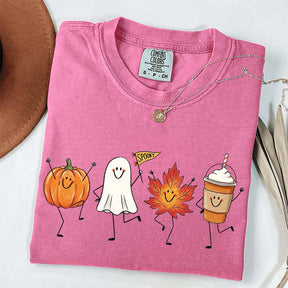 Happy Fall Doodle Smiling Spooky T-Shirt