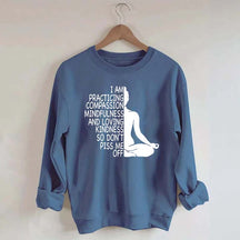 Mindfulness Kindness Humor Yoga Sweatshirt