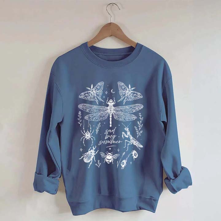 Retro Sad Bug Summer Nature Sweatshirt