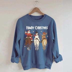 Howdy Christmas Western Cowgirl Rodeo Sweatshirt