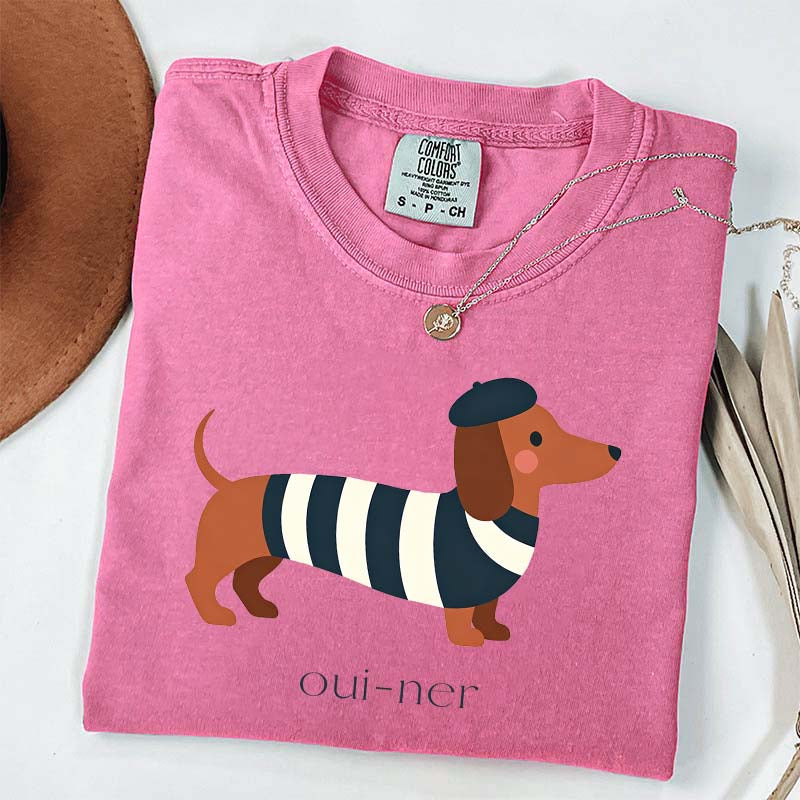 Oui-Ner Sausage Dog T-Shirt