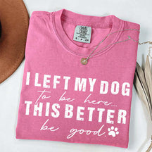 Retro I Left My Dog To Be Here T-Shirt