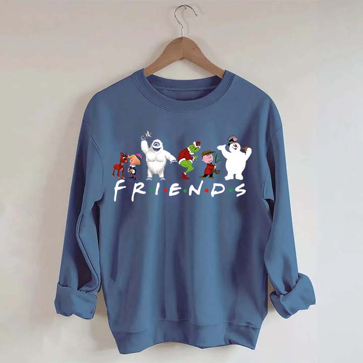 Cute Cartoon Christmas Friends Sweatshirt