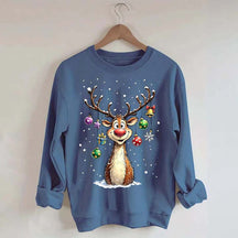 Cute Merry Christmas Vintage Reindeer Sweatshirt