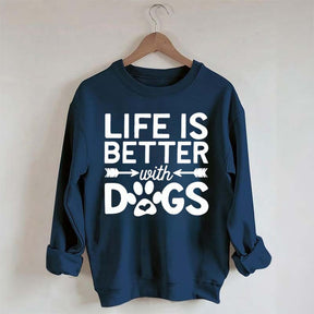 Life Is Better With Dogs Heavy Blend Sweatshirt