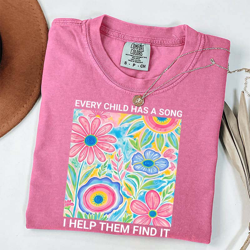 Music Teacher Appreciation Floral T-Shirt