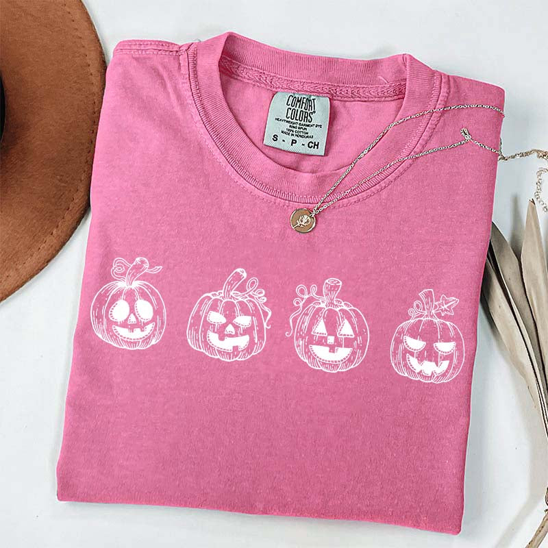 Minimalist Halloween Pumpkin T-Shirt