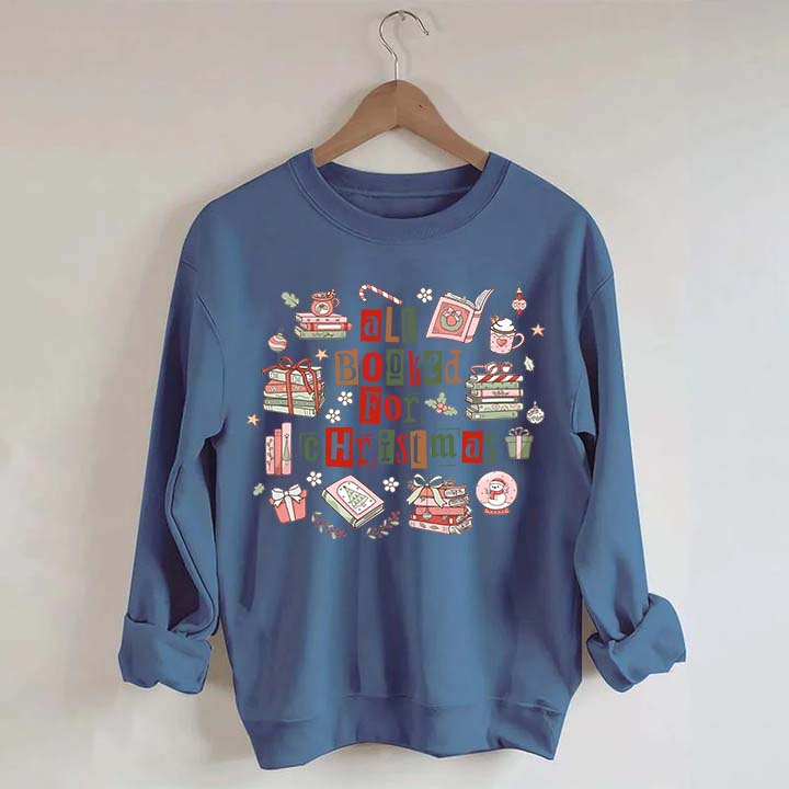 All Booked For Christmas Library Sweatshirt
