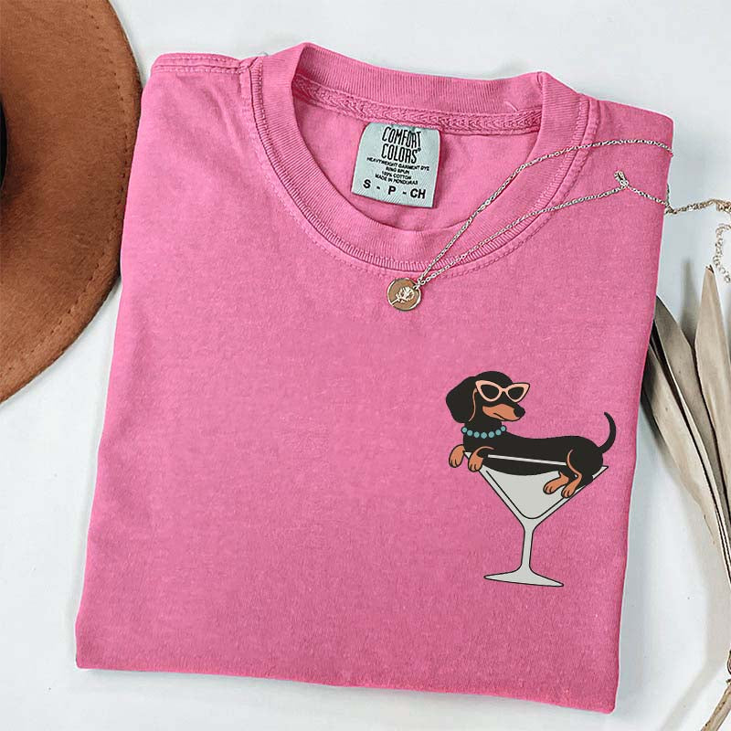 Weenies and Martinis Dachshund Weenie Tini T-Shirt