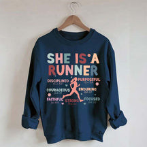 Half Marathon Running Religous Sweatshirt