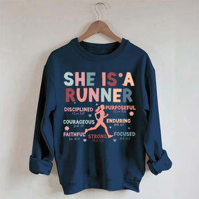 Half Marathon Running Religous Sweatshirt