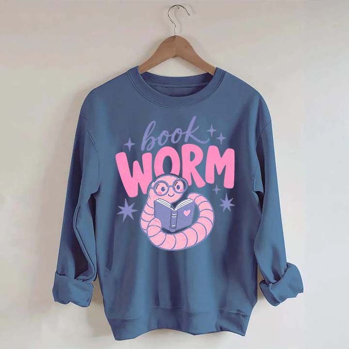 Book Worm Trendy Reading Sweatshirt